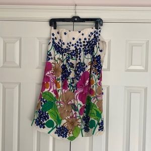 Tibi strapless 100% silk dress. Size 2